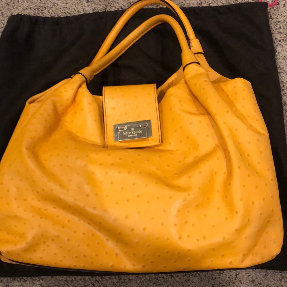Authentic Kate Spade Orange Ostrich handbag